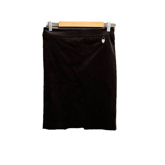 Gucci Black Velvet Back Zip Women's Pencil Skirt Size 38 - Picture 1 of 5